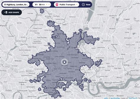 free isochrone map